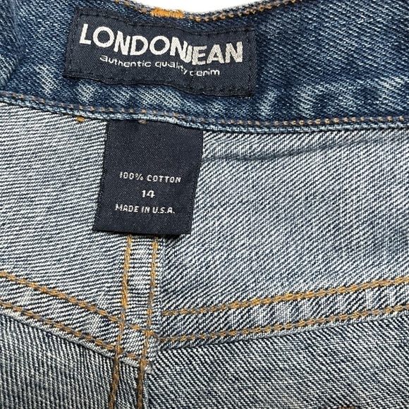 LONDONJEAN 100% Cotton Boot Cut Button Fly 5 Pocket Jeans MADE IN USA Sz 14 - Picture 4 of 9